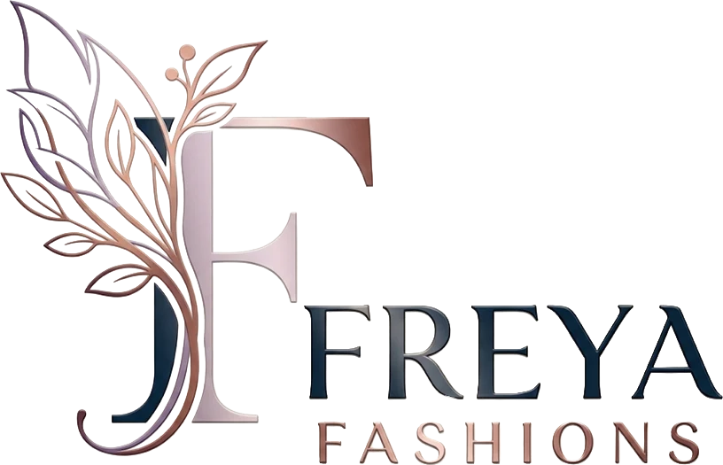 Freya Fashions JF monogram with lavender and rose-gold leaves